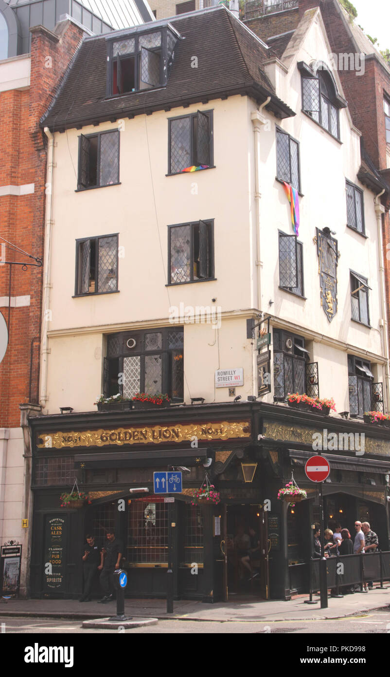 Golden Lion Pub Romilly Straße Soho London Stockfoto