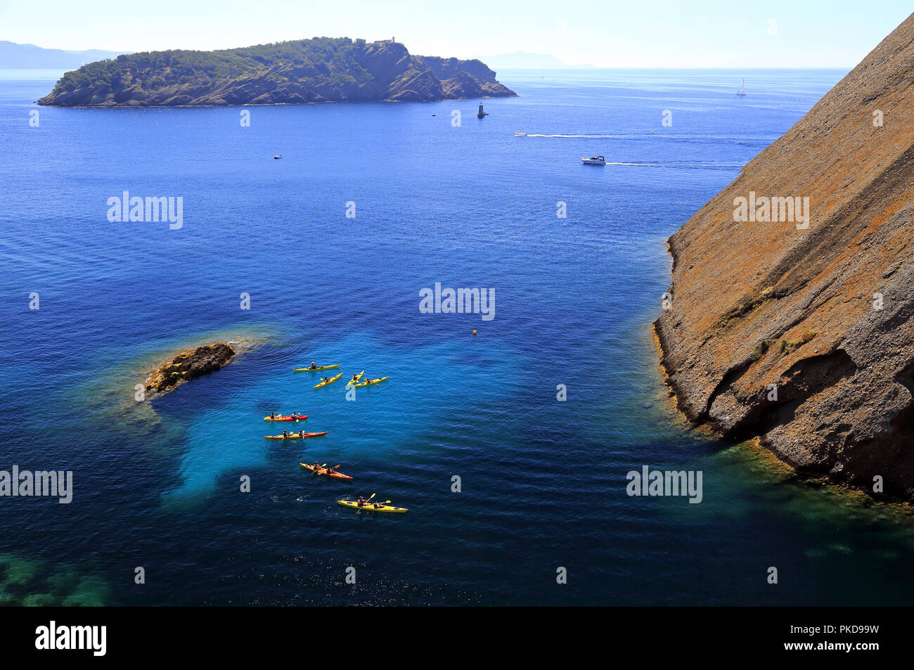 Die Calanques von Figuerolles in La Ciotat in der Nähe von Marseille, Provence, Frankreich Stockfoto