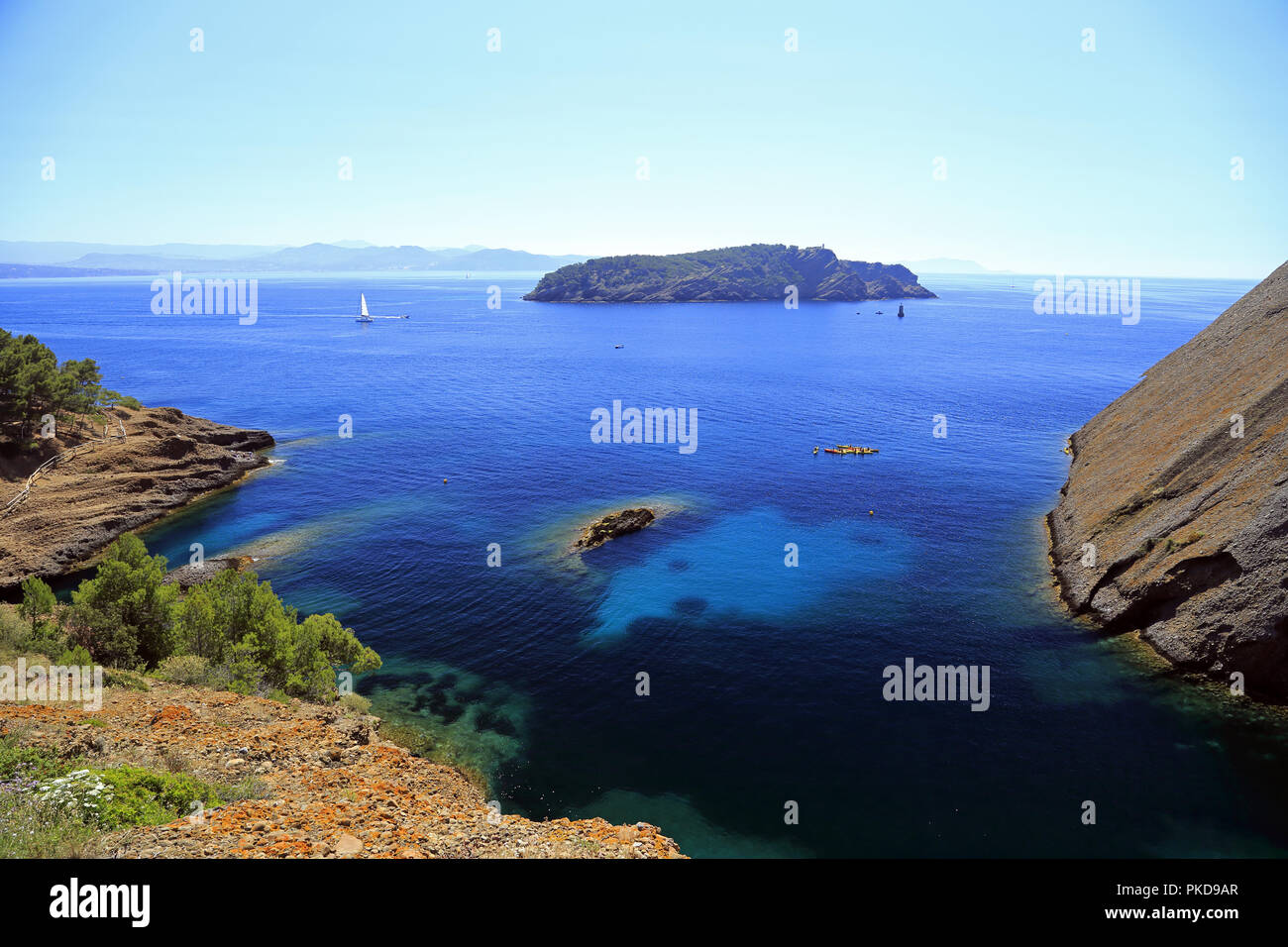 Die Calanques von Figuerolles in La Ciotat in der Nähe von Marseille, Provence, Frankreich Stockfoto