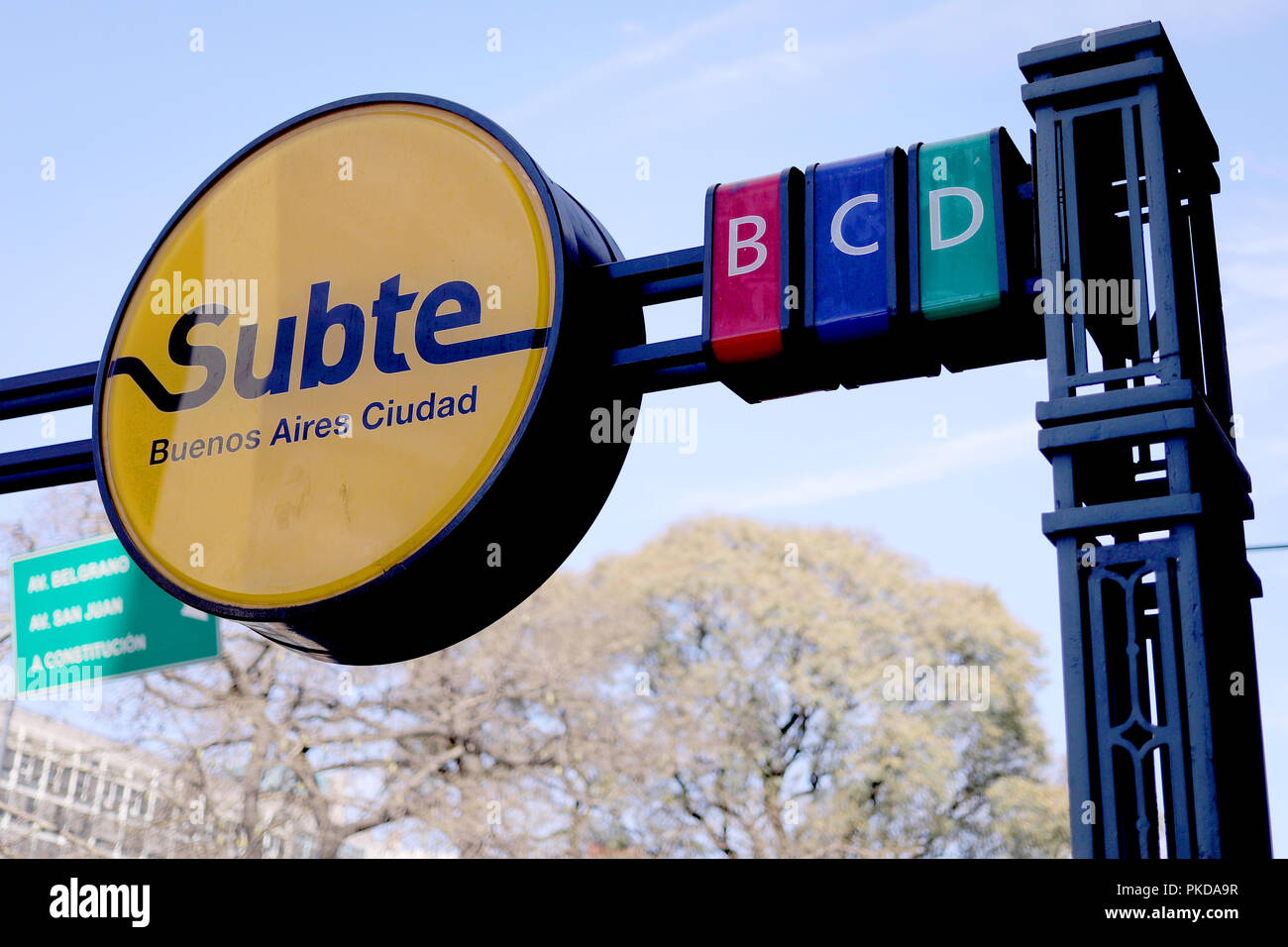 Subwsy Eingang in Buenos Aires. Stockfoto