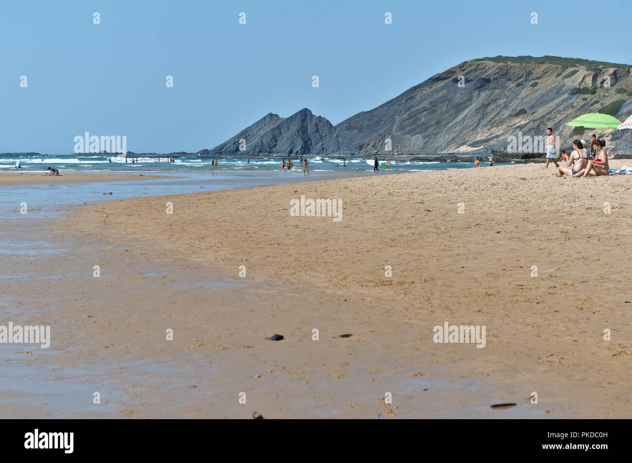 Amoreira Strand Szene in Aljezur. Portugal Stockfoto