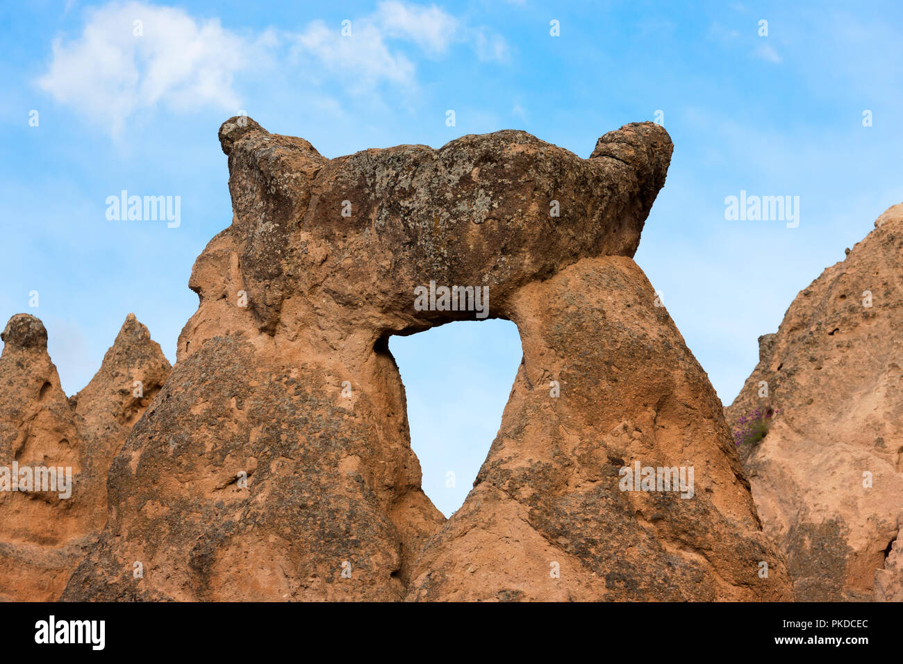Rock Säulen in Kappadokien, Weltkulturerbe der UNESCO, Türkei Stockfoto