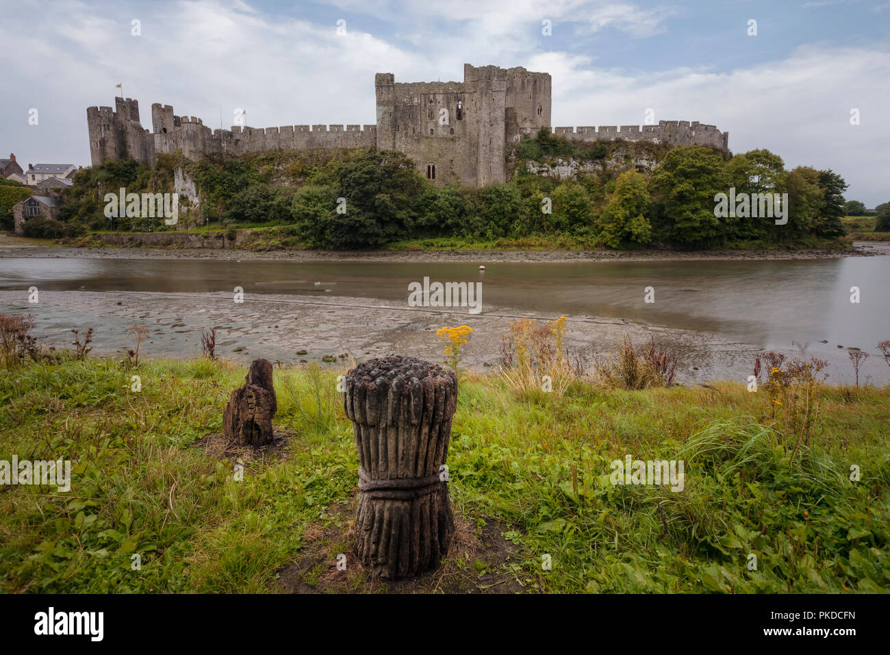 Pembroke Castle, Pembrokeshire, Wales, UK, Europa Stockfoto