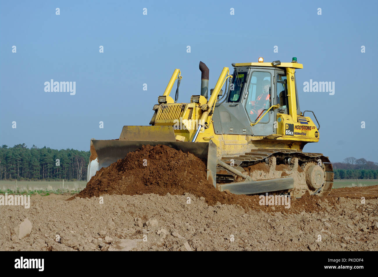 Komatsu D65EX Planierraupe Stockfoto