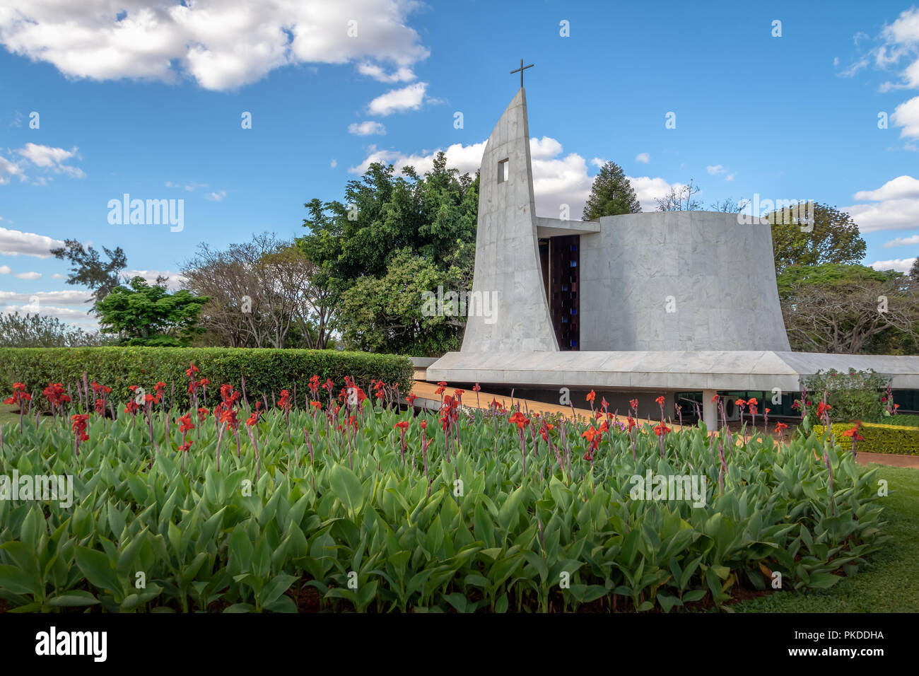 Alvorada Schlosskapelle - Brasilia, Distrito Federal, Brasilien Stockfoto