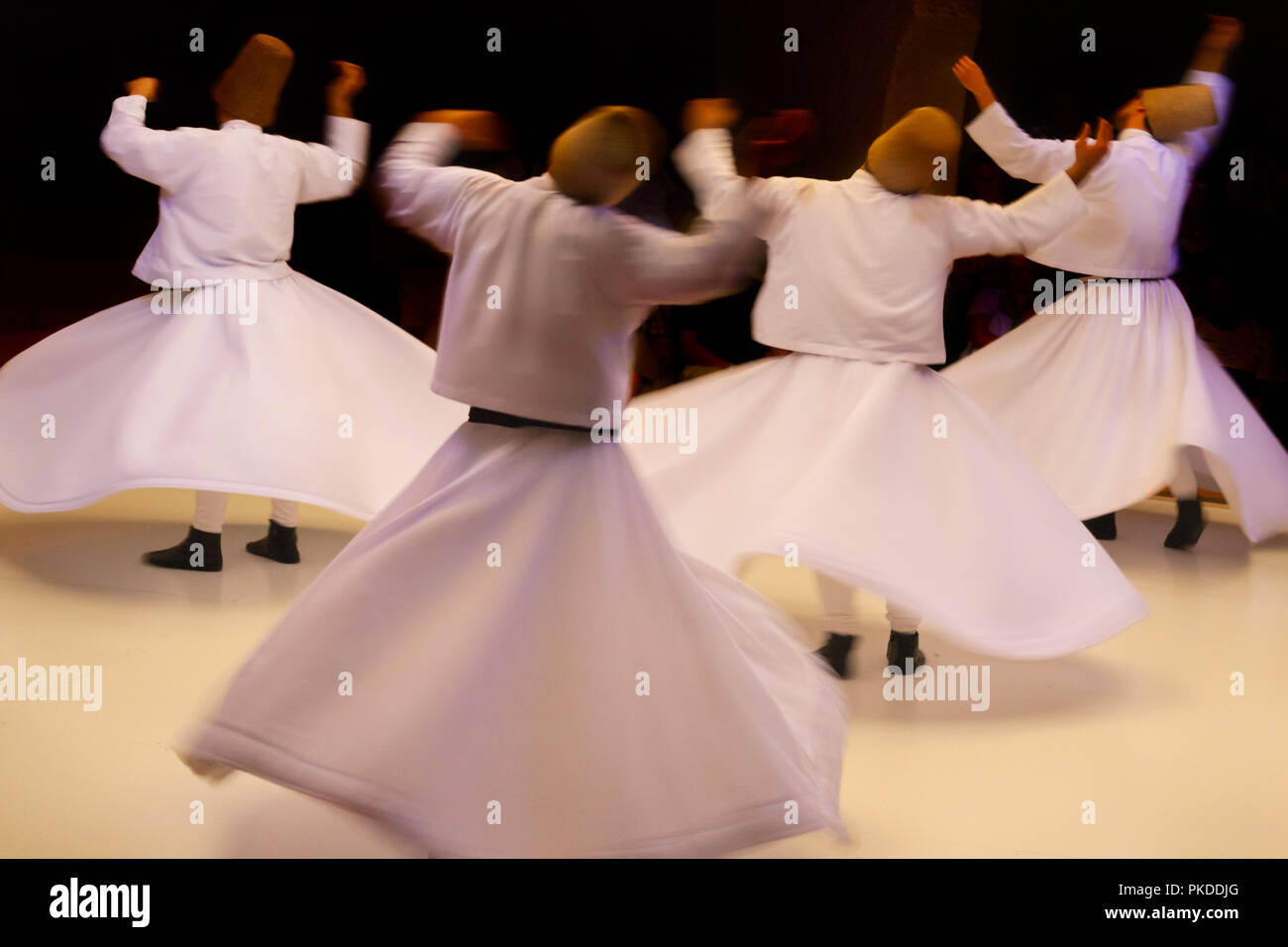 Derwische tanzen, Göreme, Kappadokien, Türkei Stockfoto