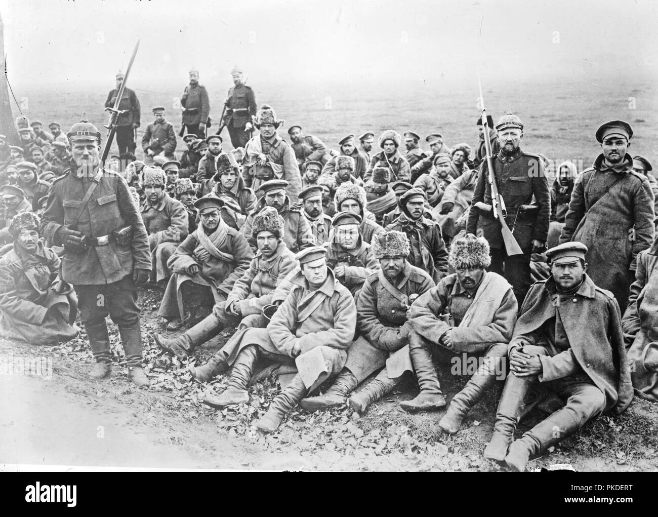 Russische Gefangene, Russen, Tataren, Kirgises, Kirgisische russischen Kriegsgefangenen im Ersten Weltkrieg. Stockfoto