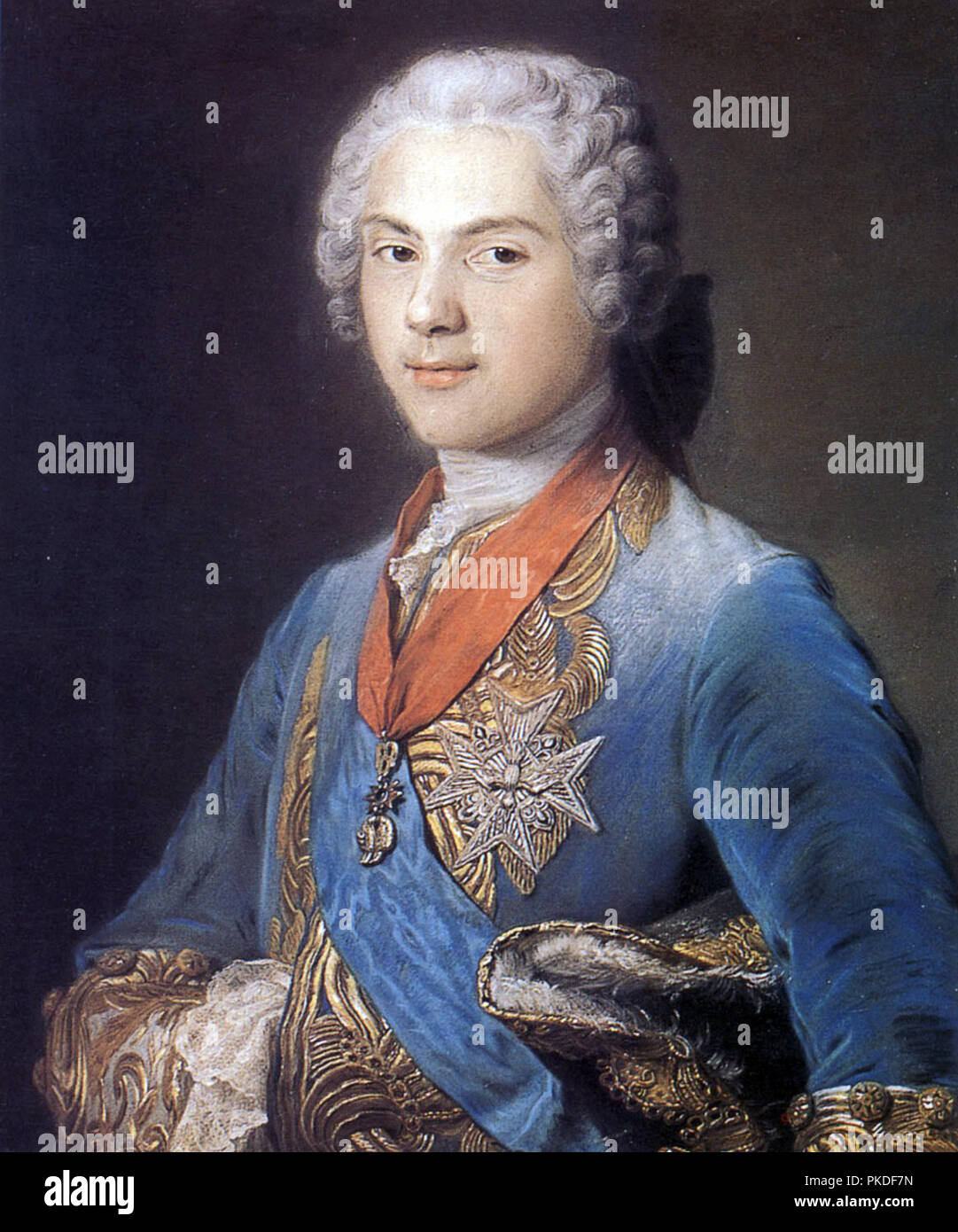 Ludwig, Dauphin von Frankreich (1729 - 1765). Portrait von Maurice Quentin De La Tour Stockfoto