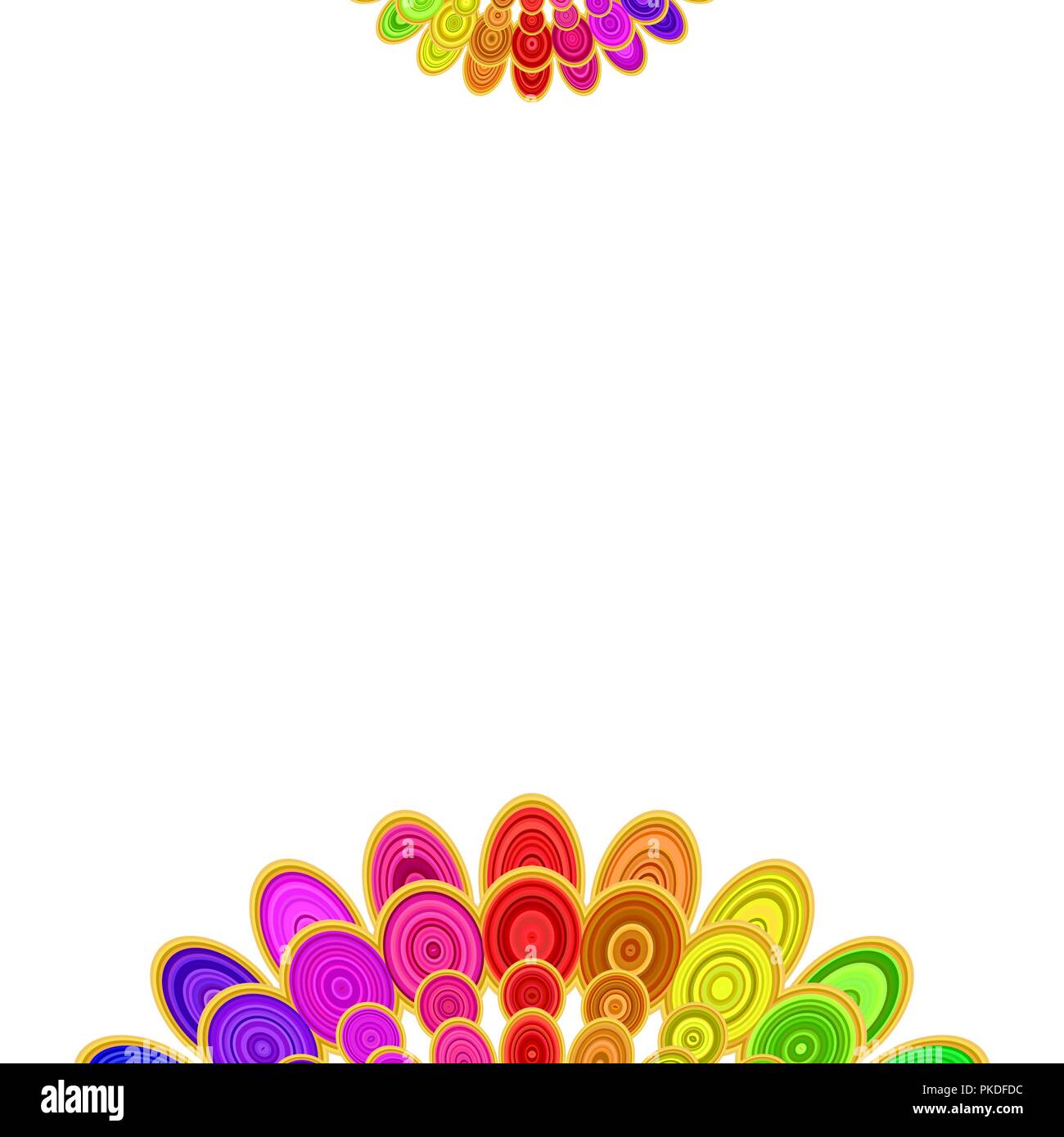 Mehrfarbige abstrakt floral Mandala Design Hintergrund-Vector digital art Stock Vektor