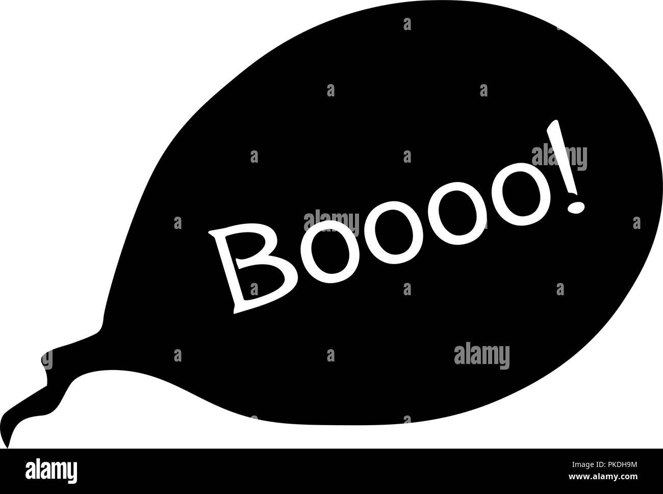 Vektor Booo von Halloween Inschriften. Sprechblase mit Ausdruck text BOOO. schwarz Einfache silhouette Vector Illustration. Stock Vektor