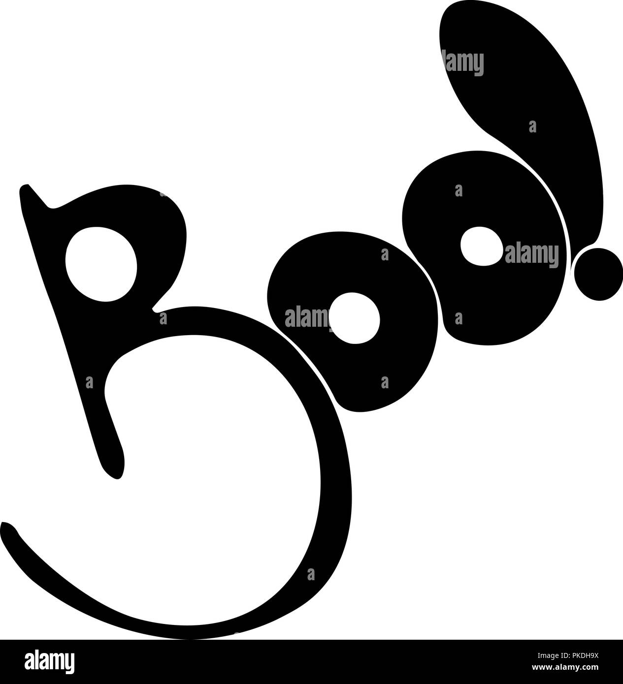 Vektor Booo von Halloween Inschriften. Vektor Booo von Halloween Inschriften. Stock Vektor