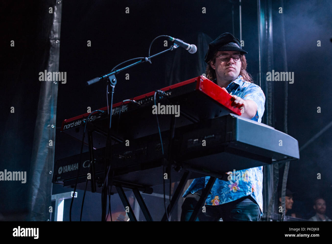 Kanadisch-Musiker Matt Mays und seine Band bei Skookum Music Festival im Stanley Park in Vancouver am 7. September 2018 Stockfoto