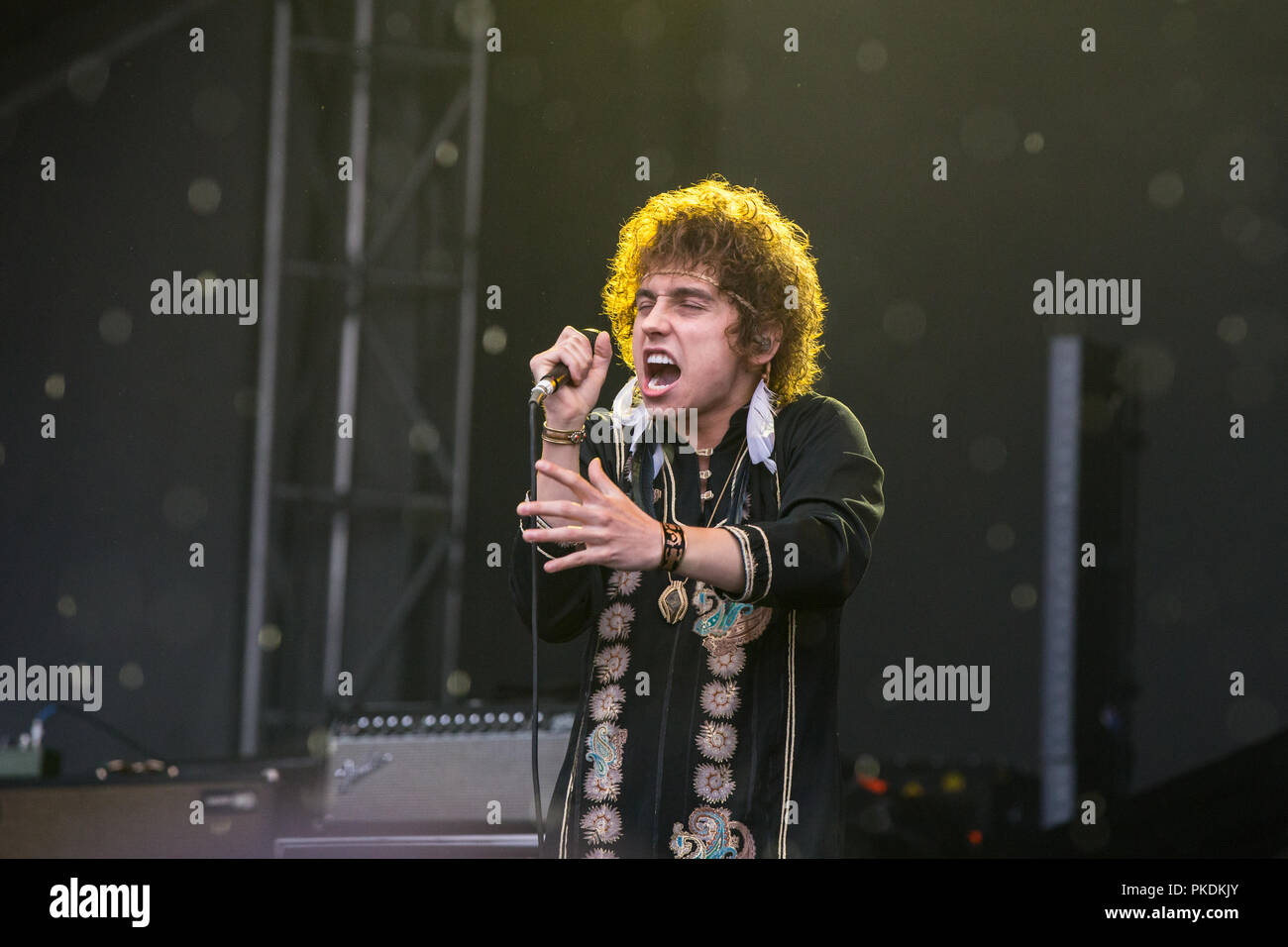 Amerikanische band Greta Van Flotte durchführen bei Skookum Music Festival im Stanley Park in Vancouver am 7. September 2018 Stockfoto