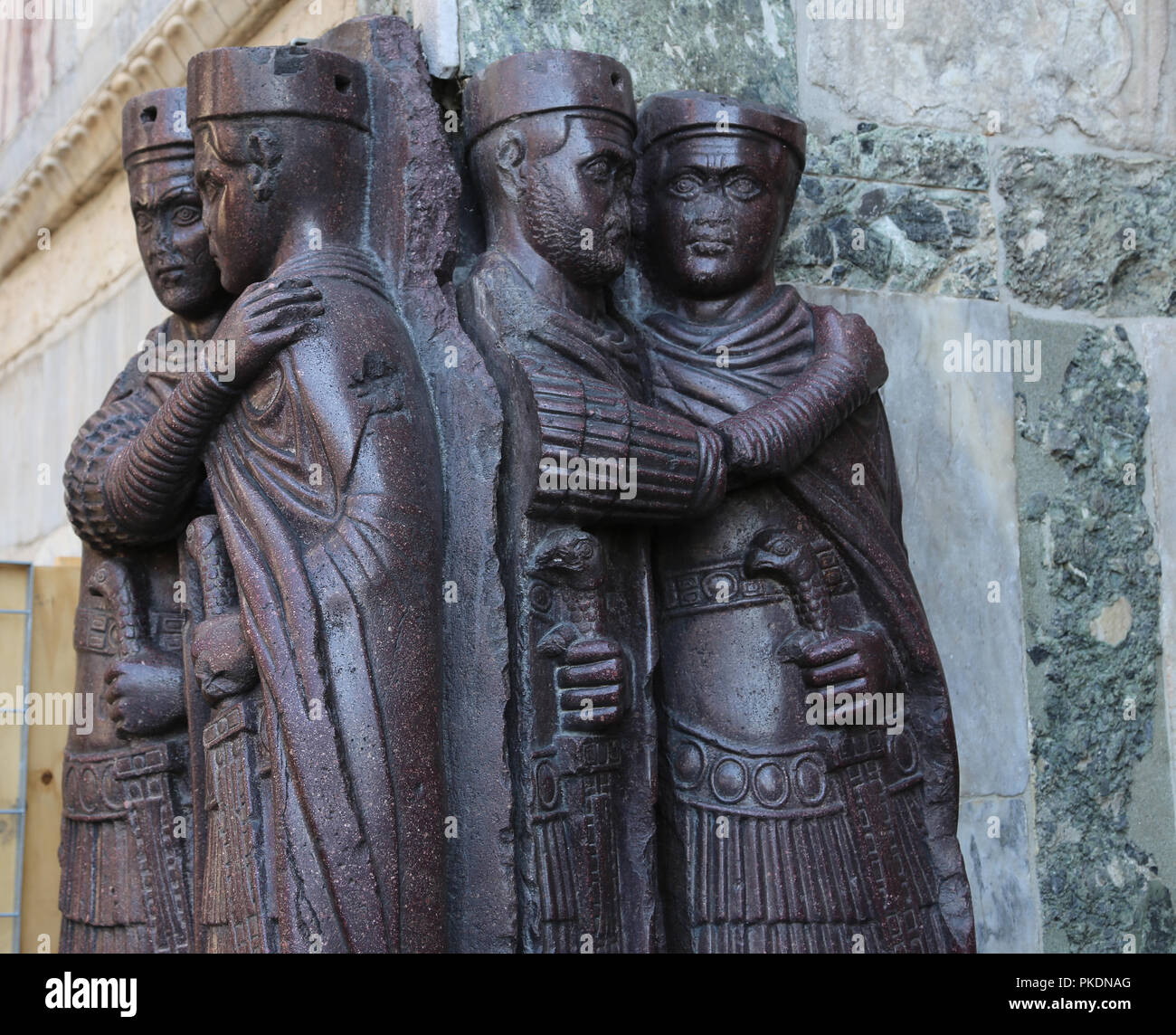 Vier Tetrachs. Augustis und Caesars. Western/Eastern Empire. Porphyr. Aus Konstantinopel. Venedig, Italien. 4. Jahrhundert. Stockfoto
