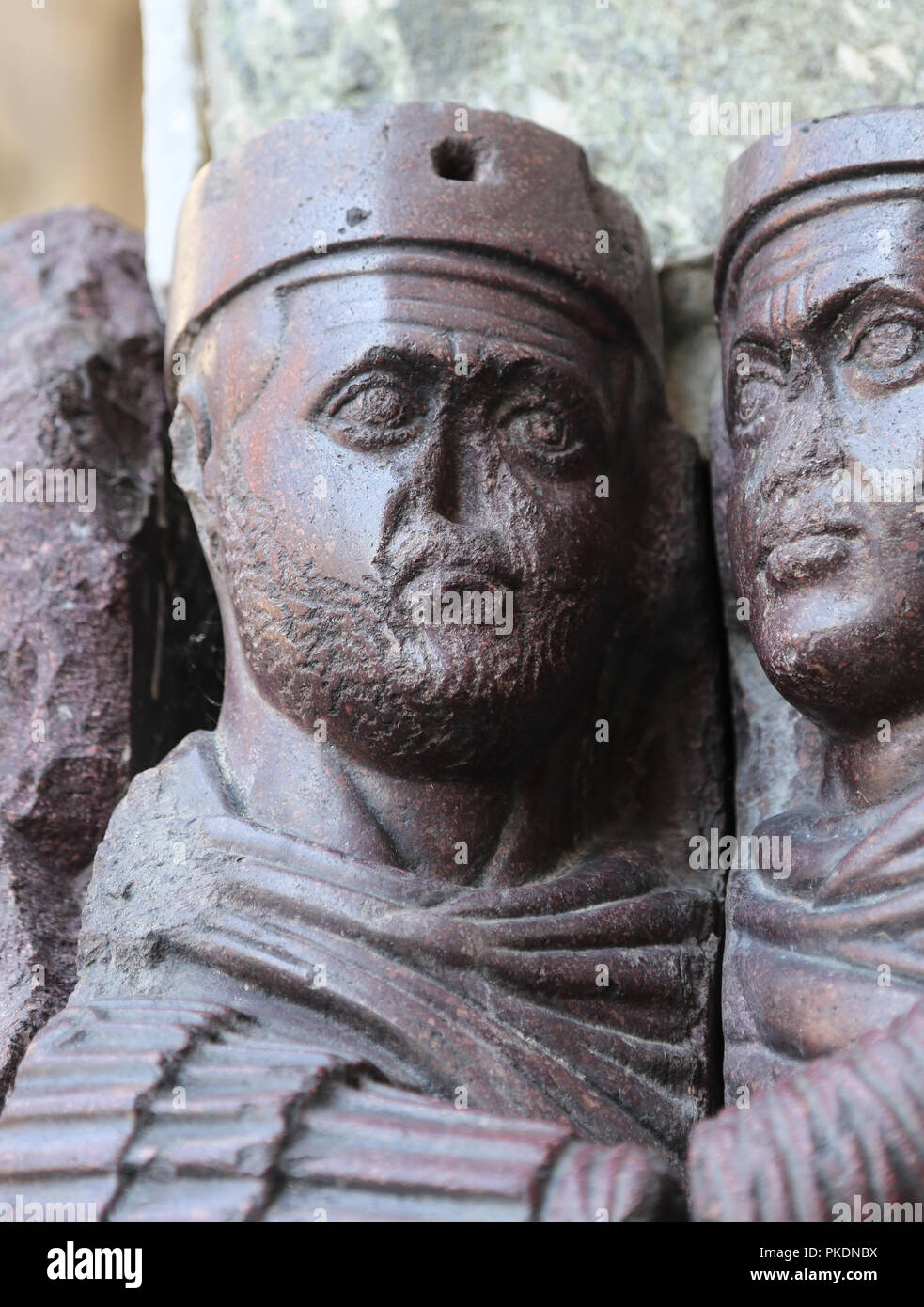 Vier Tetrachs. Augustis und Caesars. Western/Eastern Empire. Porphyr. Aus Konstantinopel. Venedig, Italien. 4. Jahrhundert. Detail. Stockfoto
