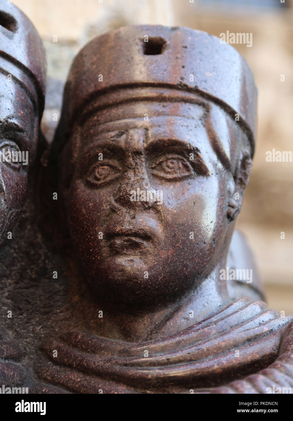 Vier Tetrachs. Augustis und Caesars. Western/Eastern Empire. Porphyr. Aus Konstantinopel. Venedig, Italien. 4. Jahrhundert. Detail. Stockfoto