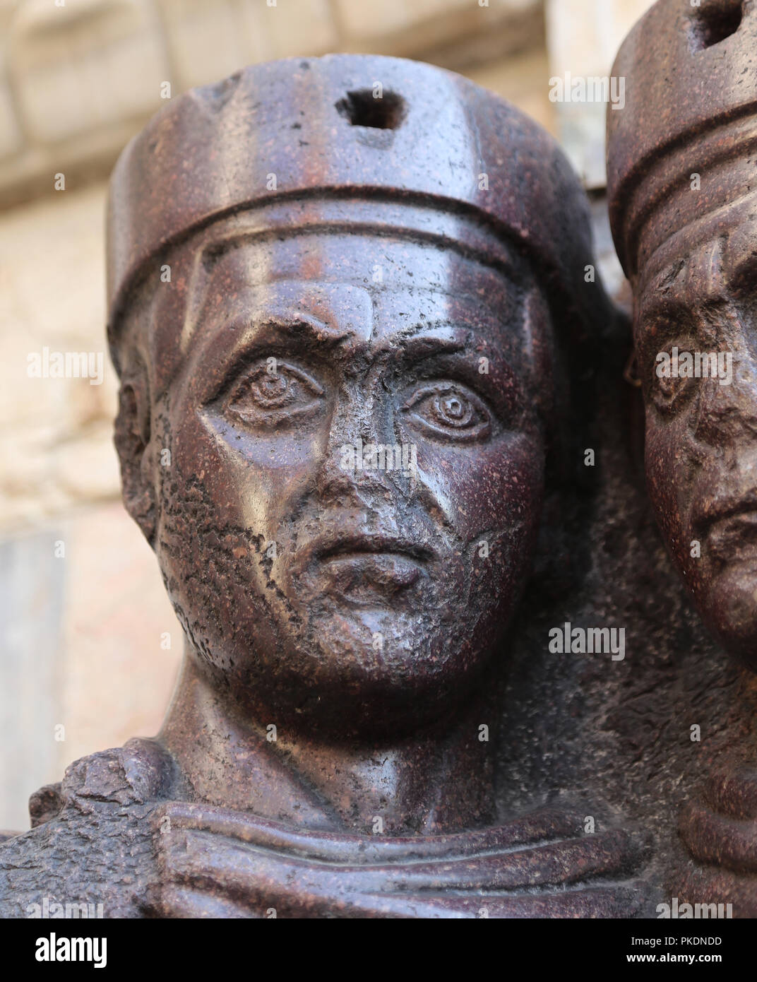 Vier Tetrachs. Augustis und Caesars. Western/Eastern Empire. Porphyr. Aus Konstantinopel. Venedig, Italien. 4. Jahrhundert. Detail. Stockfoto