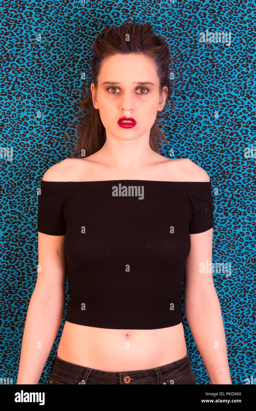 1990/Punk stilisierte Studio self portrait Stockfoto