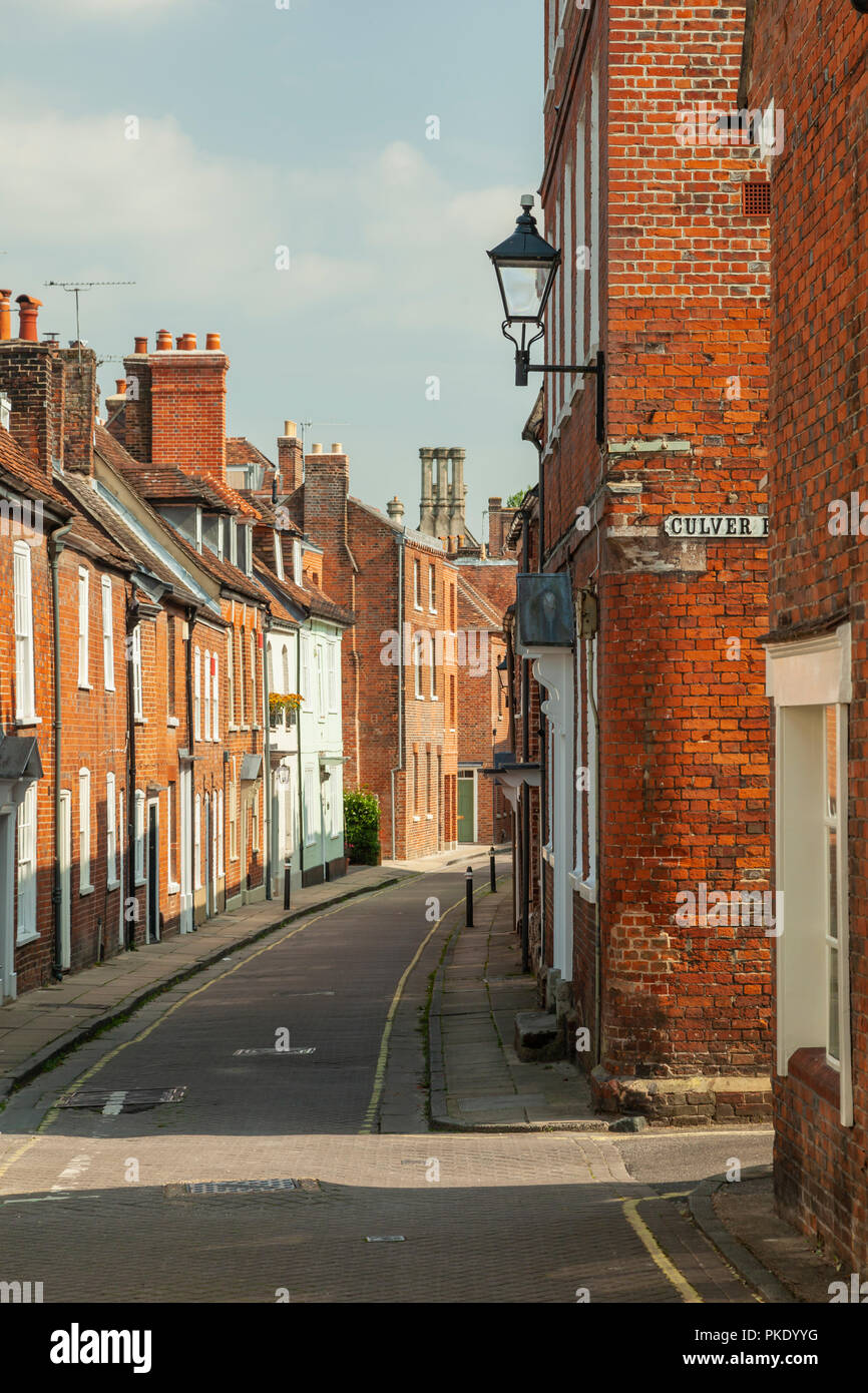 Am späten Nachmittag in Winchester, Hampshire, England. Stockfoto