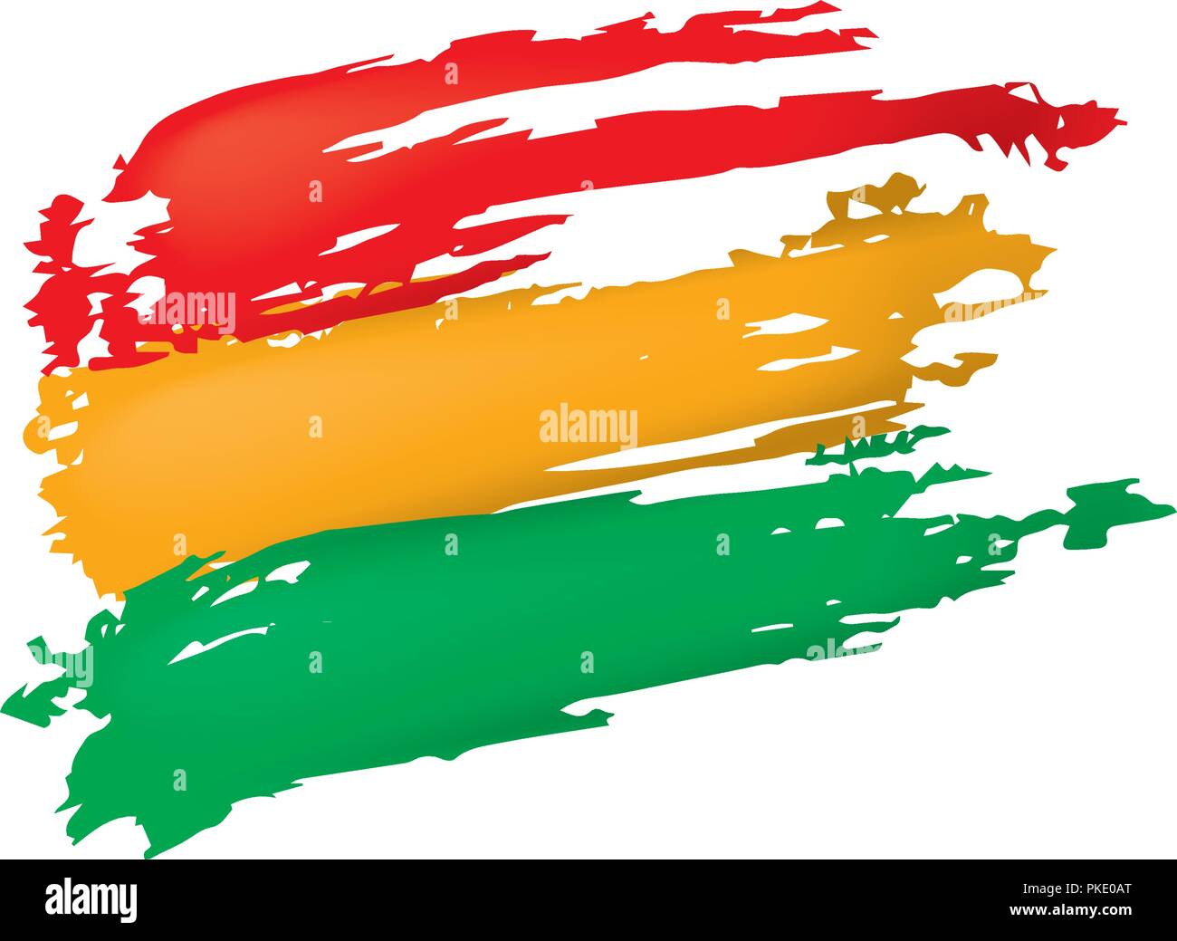 Bolivien Flagge, Vector Illustration auf weißem Hintergrund Stock Vektor