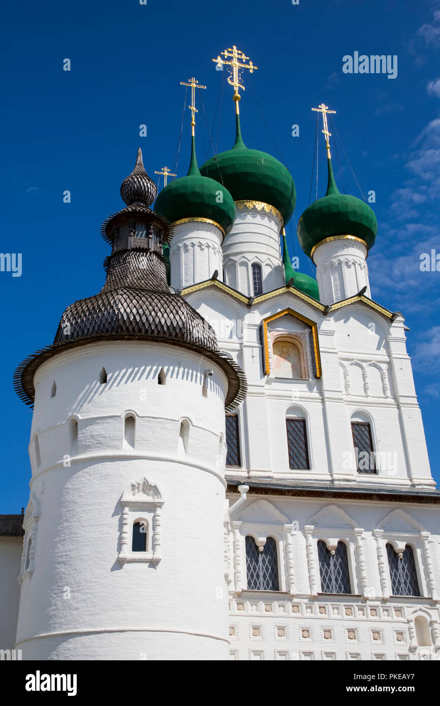 Gate Kirche St. Johannes der Göttlichen, Kreml, Golden Ring; Rostow, Oblast Jaroslawl, Russland Stockfoto