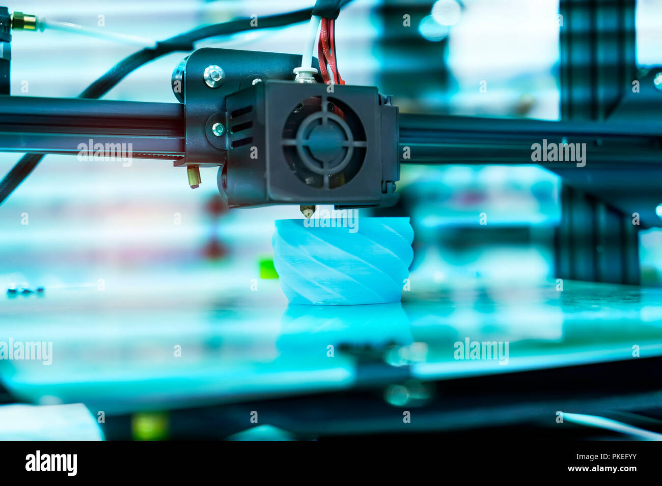 Drucken von 3D-Drucker Stockfoto