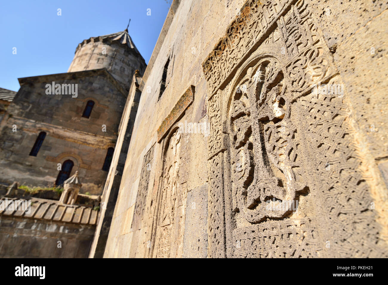 Armenien, Tatev Kloster ist ein 9. Jahrhundert historisches Denkmal. Es ist eines der ältesten und berühmtesten Klosteranlagen in Armenien, Goris Stadt, Kha Stockfoto