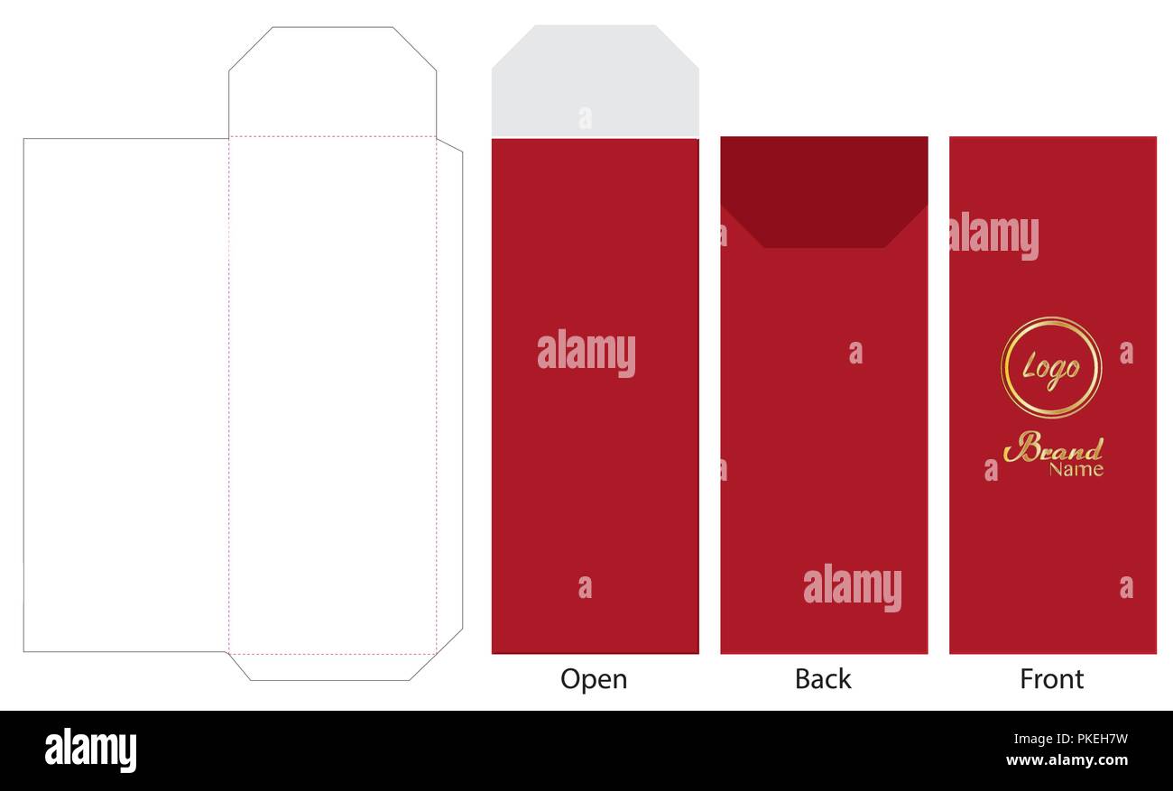 Umschlag gestanzt Mock up template Vector Stock Vektor