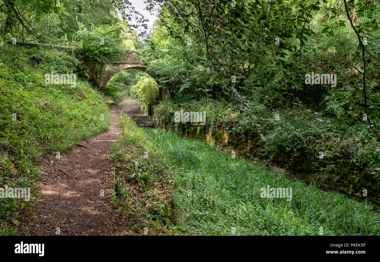 Severn-Thames Canal, Tarlton Brücke, Coates, Cotswolds, Vereinigtes Königreich Stockfoto