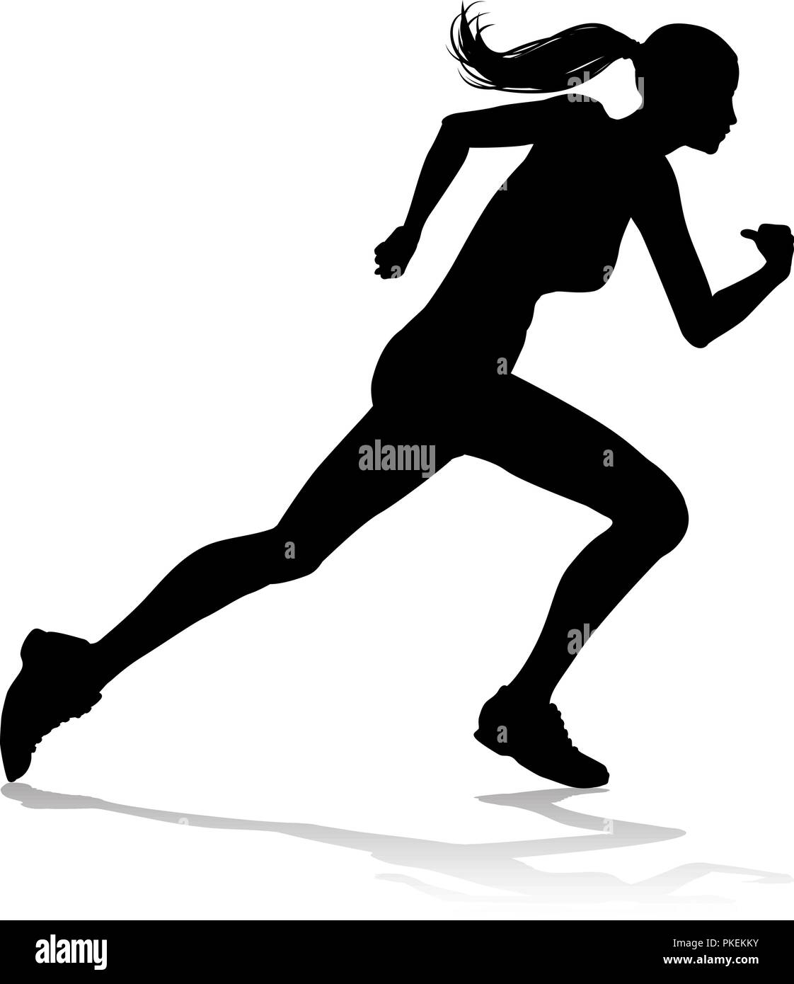 Runner Racing Leichtathletik Silhouette Stock Vektor