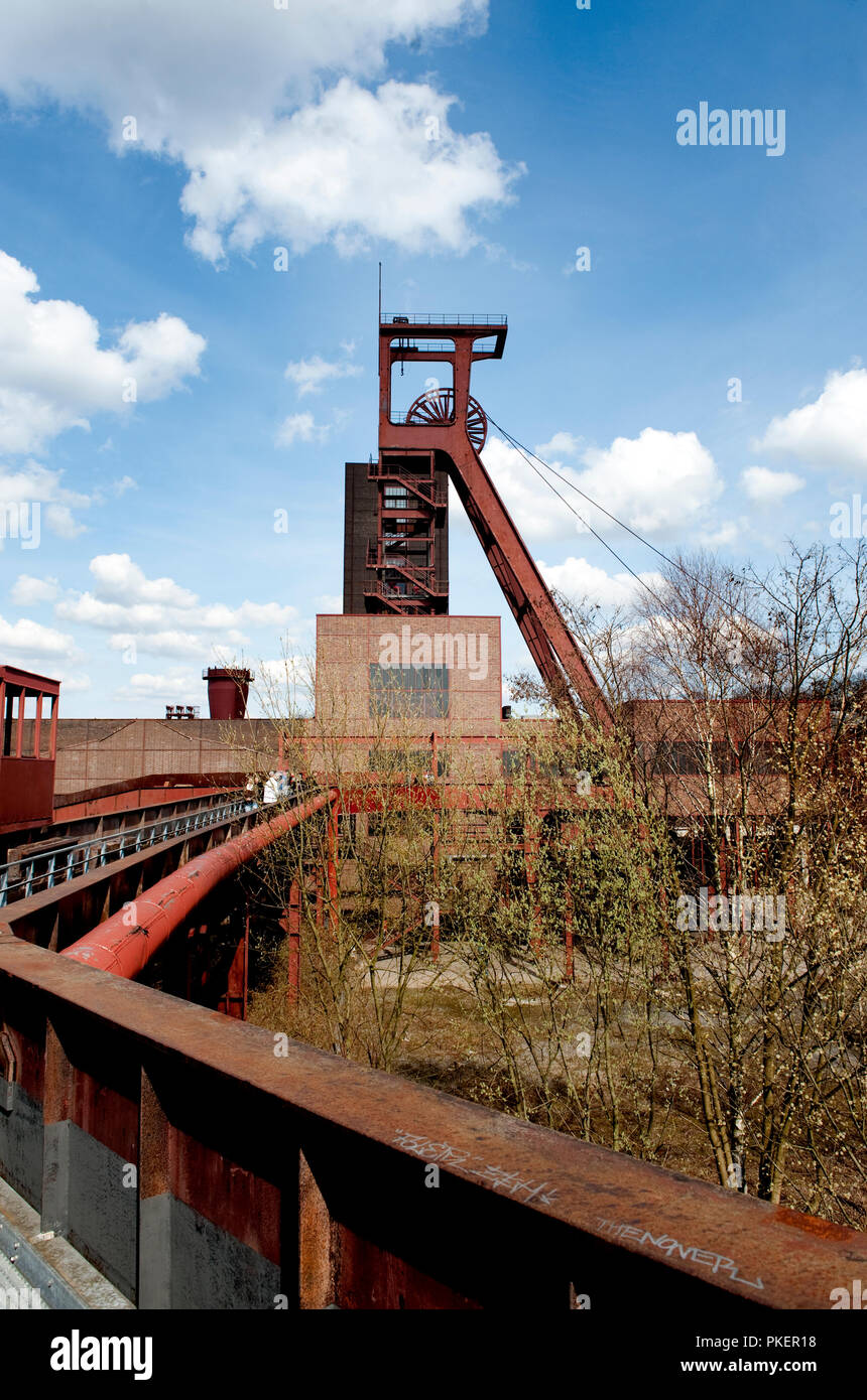 Die Zeche Zollverein in Essen (Deutschland, 02/04/2010) Stockfoto