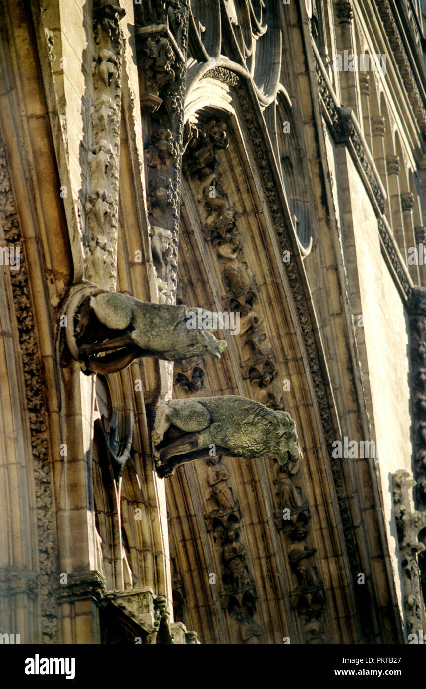 Die Kathedrale von Lyon, Cathédrale Saint-Jean-Baptiste de Lyon (Frankreich, 20/10/2007) Stockfoto