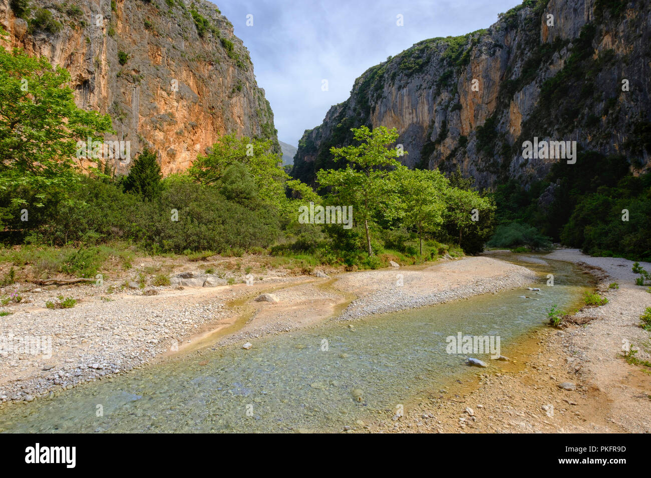 Gjipe Canyon, zwischen Dhërmi und himarë Himarë, Albanischen Riviera, Ionisches Meer, qark Vlora, Albanien Stockfoto