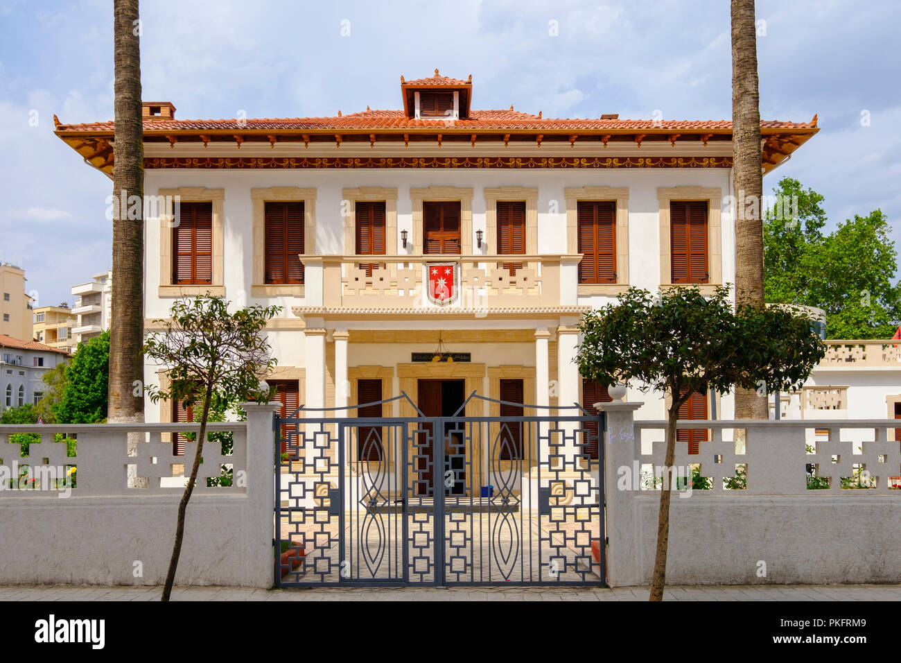 Stadt Villa des Eqrem Bey Vlora, Vlorë, Vlorë, qark Vlora, Albanien Stockfoto