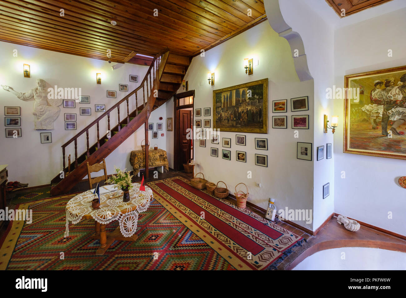 Das ethnographische Museum, osmanischen Wohnhaus von 1862, Vlora, Vlorë, qark Vlora, Albanien Stockfoto
