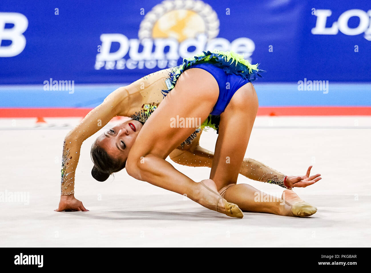 Sofia, die Türkei. September 13, 2018: Andreea Verdes in Rumänien in der Rhythmischen Sportgymnastik Weltmeisterschaften am Arena Armeec in Sofia am 36. Abb. Rhythmische Gymnastik Weltmeisterschaften. Ulrik Pedersen/CSM Credit: Cal Sport Media/Alamy leben Nachrichten Stockfoto