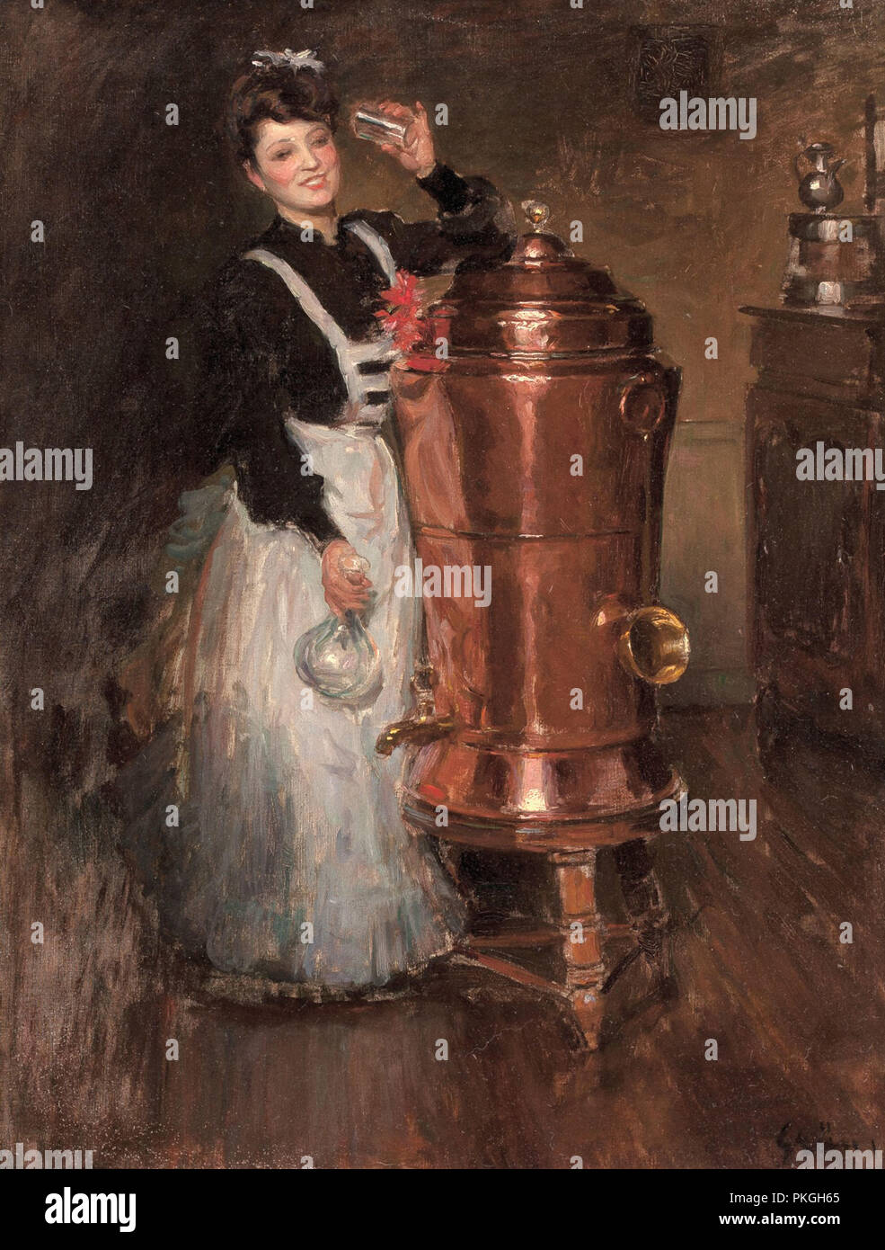 Grün Jules Alexandre-La Buveuse Stockfoto