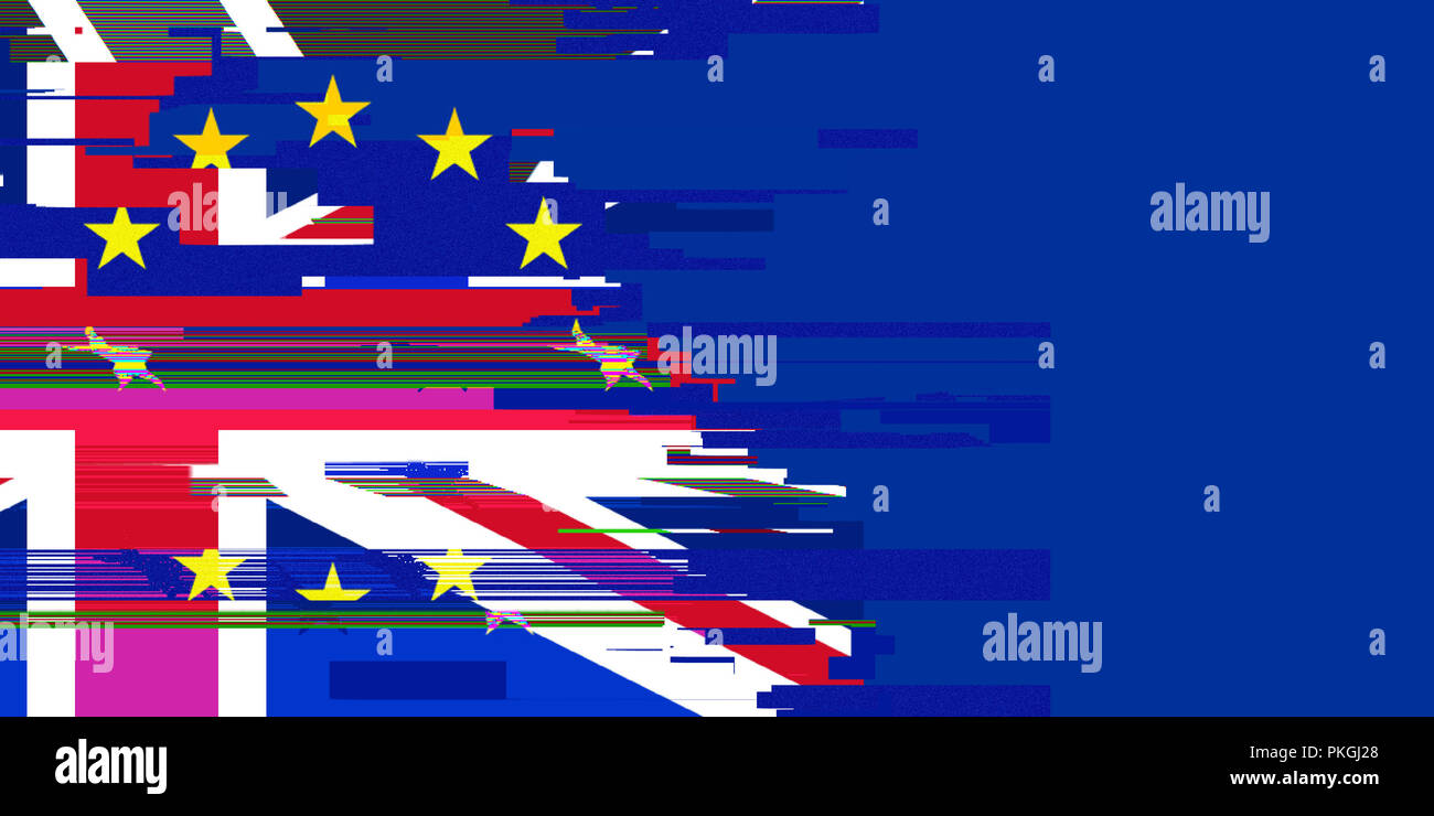 Brexit. Großbritannien aus der Europäischen Union. Das Auseinanderbrechen der EU. Stockfoto