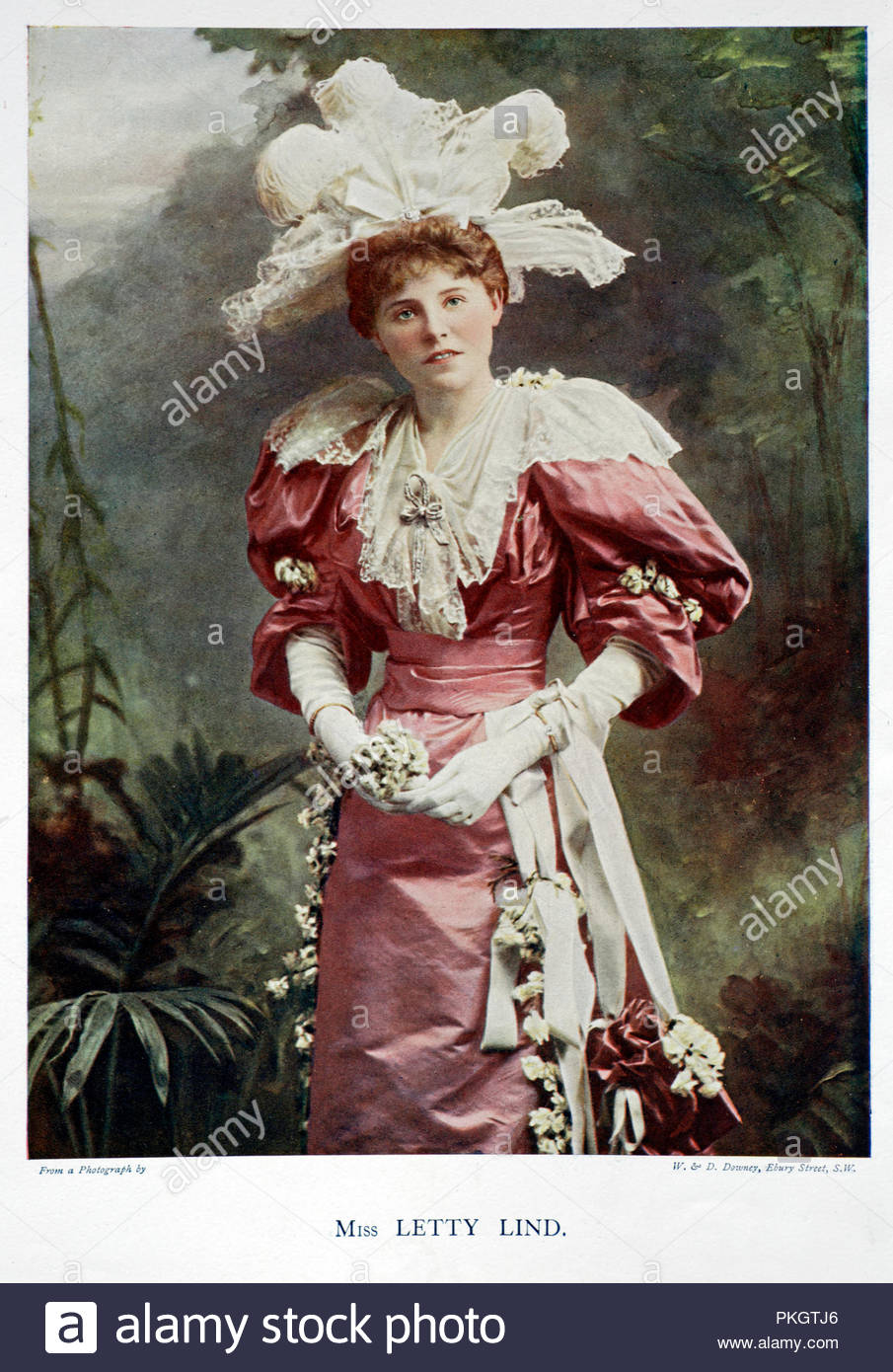 Letitia Elizabeth Rudge, besser als Letty Lind 1861 - 1923 bekannt, war eine englische Schauspielerin, Sängerin, Tänzerin und Acrobat, das für Ihre Arbeit in der Burleske bekannt an der Gaiety Theater und Musical Theater im Daly's Theatre in London. Farbe Abbildung: 1899. Stockfoto