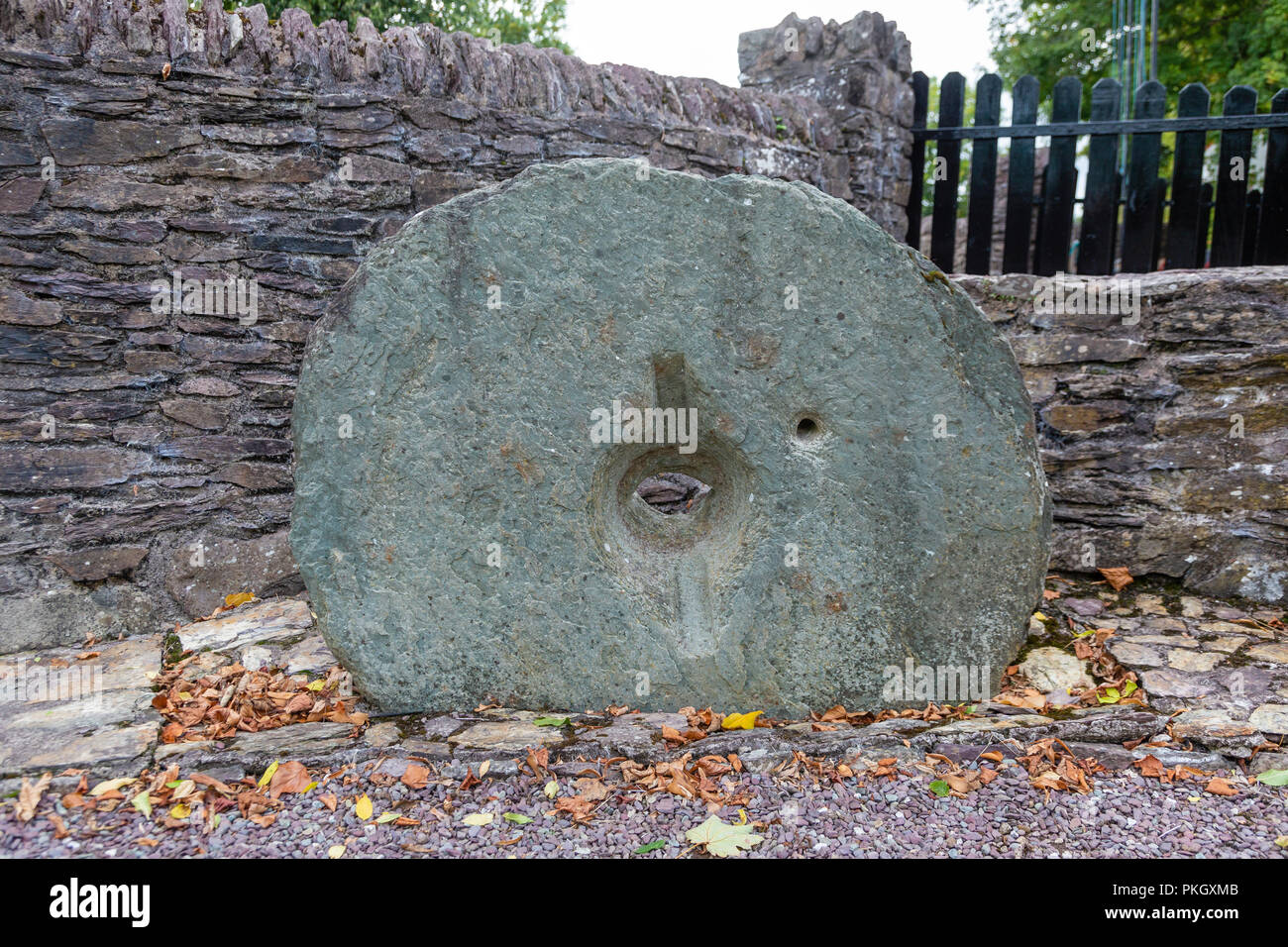 Mill Stone Bealick Mühle Macroom, County Cork Irland Stockfoto