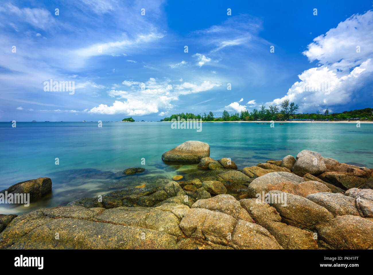 Wunderbare Landschaftsfotos auf Batam Bintan Island Indonesien Stockfoto