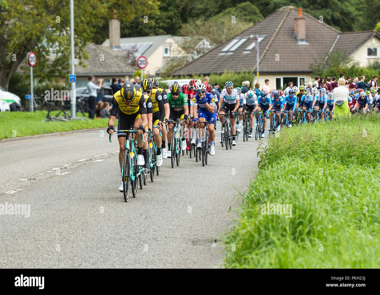 OVO Tour of Britain 2018, Männer-Radrennen, Etappe 6 von Barrow-in-Furness nach Whinlatter, Lake District National Park, Cumbria, England, Großbritannien. Stockfoto