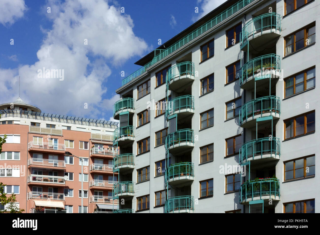 Neue Appartements und Wohnungen in der Wohnanlage, Stodulky, Prag, Tschechische Republik Stockfoto