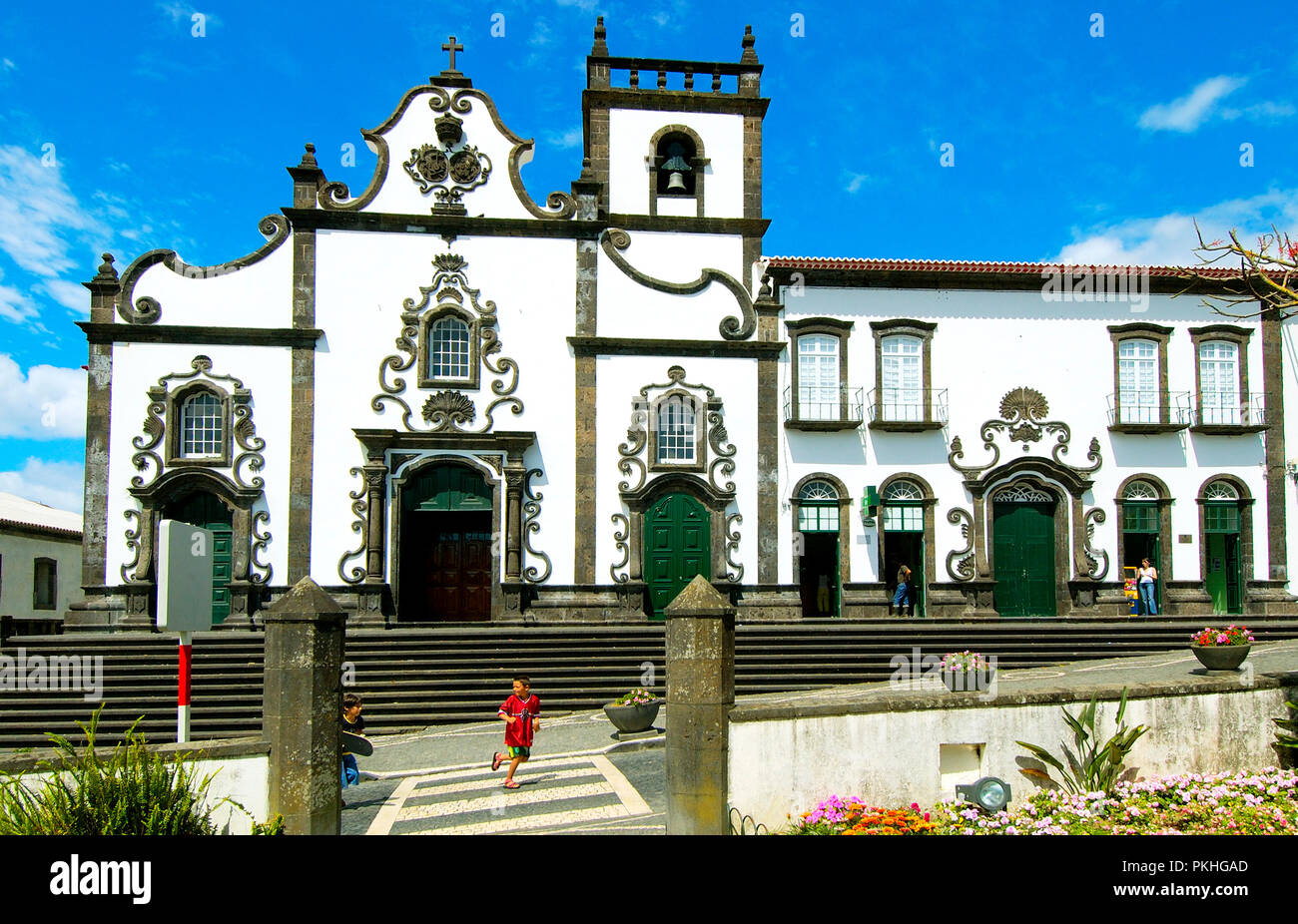 Senhor Bom Jesus da Pedra Kirche, Vila Franca do Campo. São Miguel, Azoren, Portugal Stockfoto