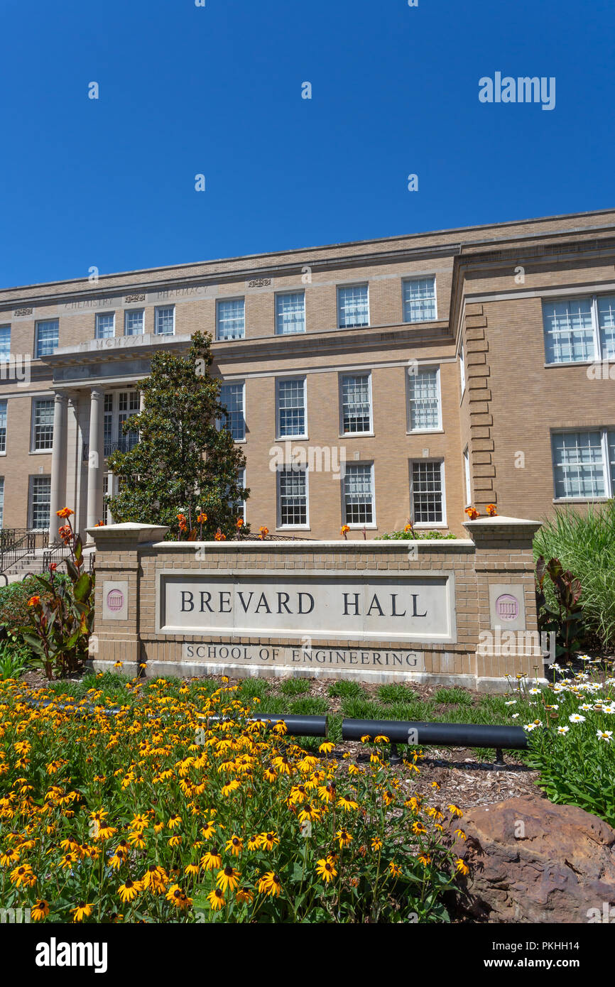OXFORD, MS/USA - Juni 7, 2018: Brevard Halle auf dem Campus der Universität von Mississippi. Stockfoto