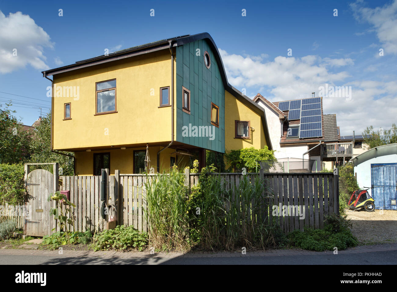 Die Werft oder Ashley Down Self-Build Gemeinschaft ein Ökodorf in St. Werburghs, Bristol, UK. Stockfoto