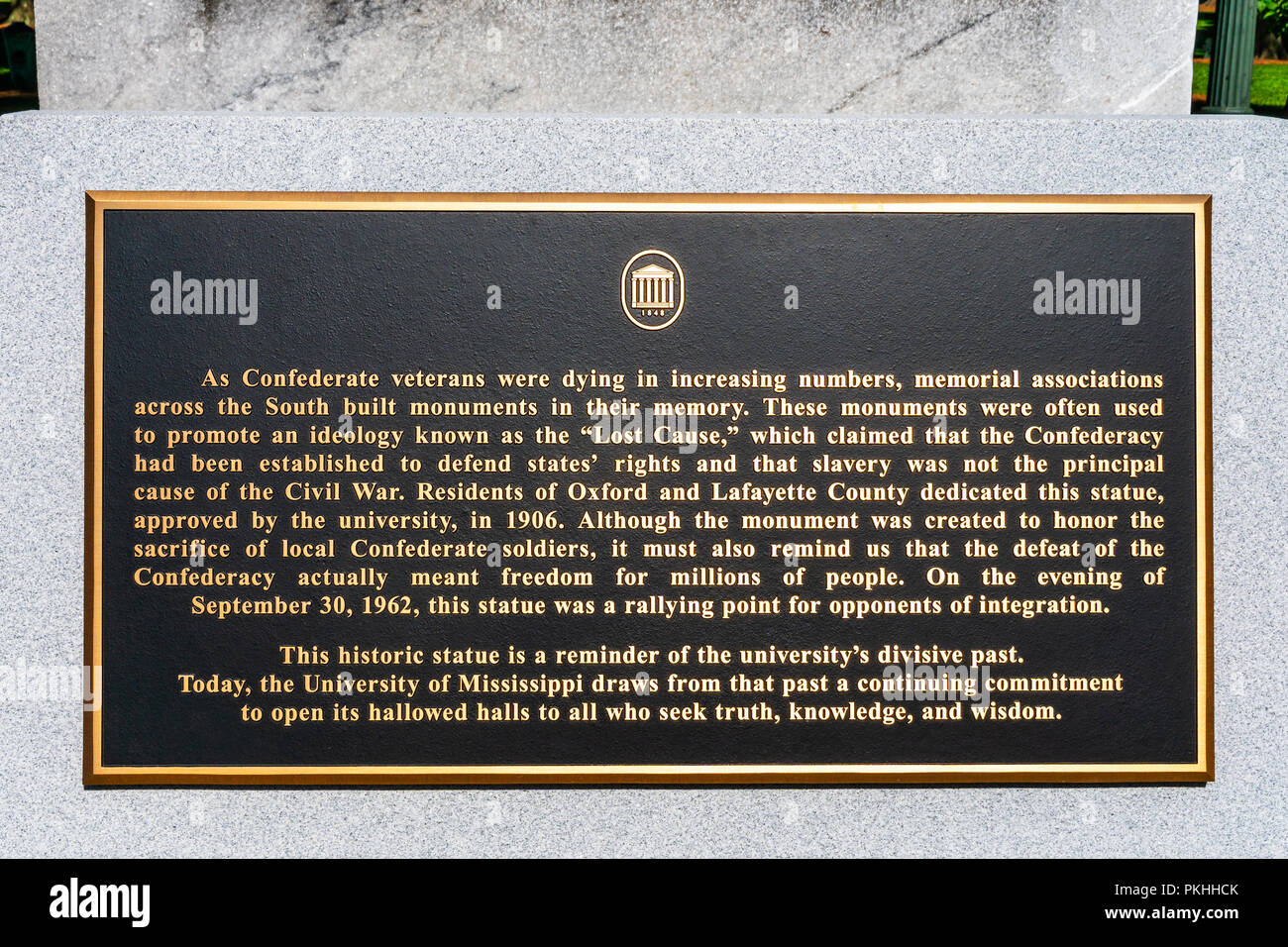 OXFORD, MS/USA - Juni 7, 2018: Lyceum - Das historische Wahrzeichen Denkmal auf dem Campus der Universität von Mississippi. Stockfoto