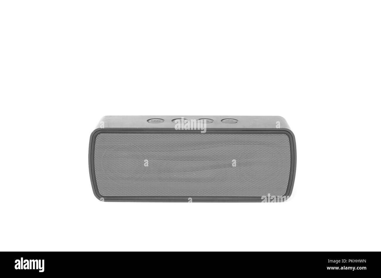 Eine isolierte Bluetooth Lautsprecher auf einem weißen Hintergrund. Stockfoto