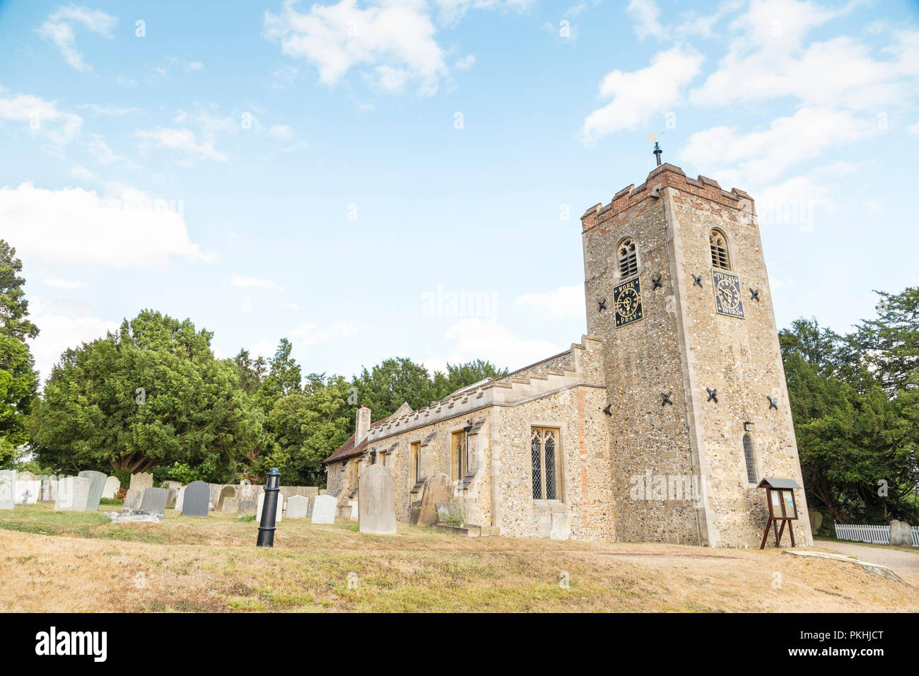 Eine schöne Kirche der hl. Jungfrau Maria in Jubel Dorf, Epping Forest District von Essex, England Stockfoto