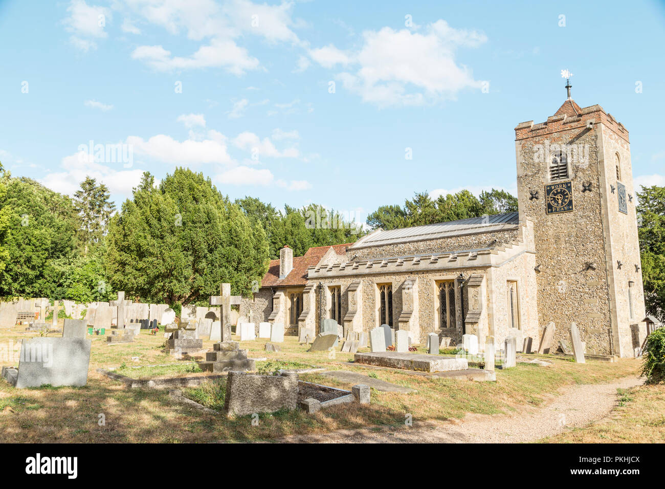 Eine schöne Kirche der hl. Jungfrau Maria in Jubel Dorf, Epping Forest District von Essex, England Stockfoto